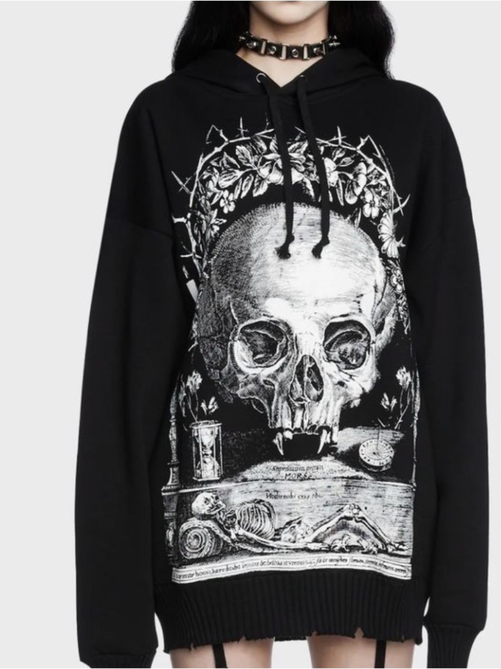 Black Skull Graphic Hoodie